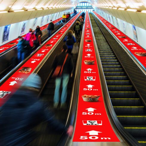 Polep eskalátorů