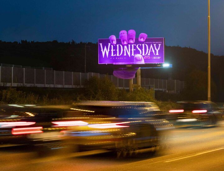 Bigboard s 2D nástavbou noční