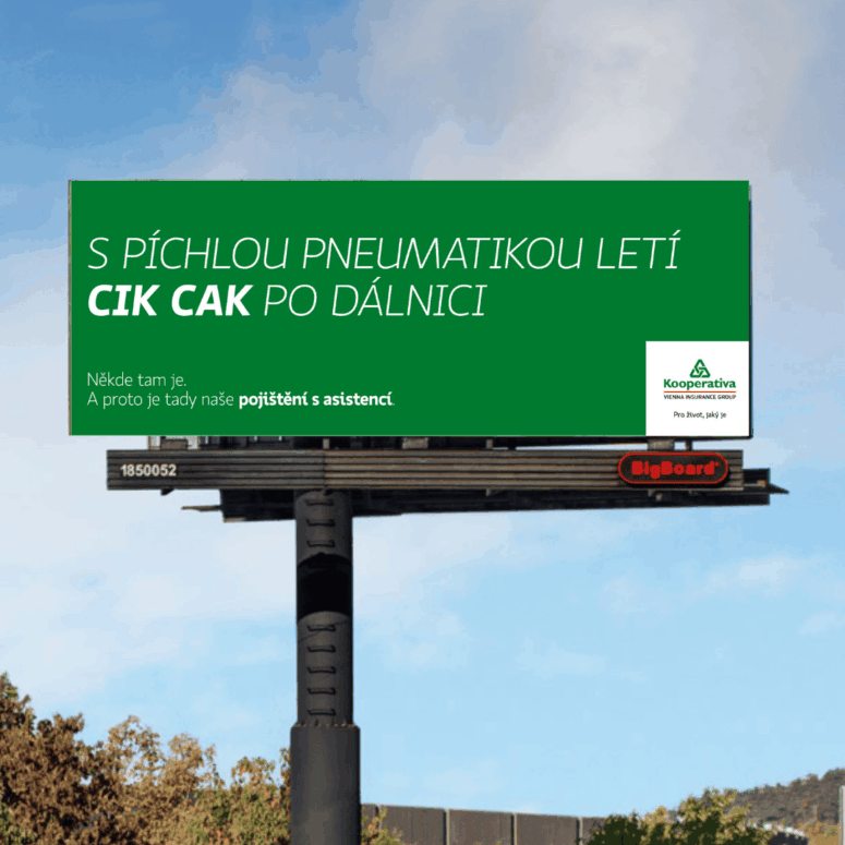 Nárůst počtu nabídek pojištění díky OOH během jednoho roku: